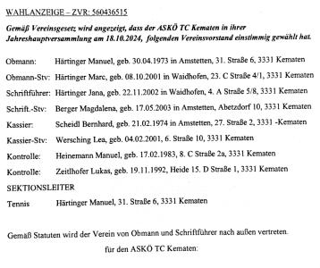 Neuer Vorstand bei Jahreshauptversammlung gewählt